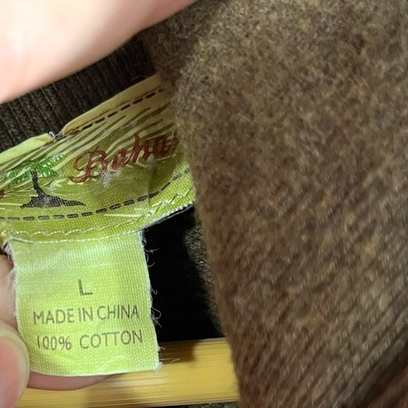 4 for $40 SALE! Tommy Bahama Reversible Half Zip Pullover, Orange/Brown, Size L - Picture 7 of 10